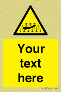 Custom Warning strong river flows